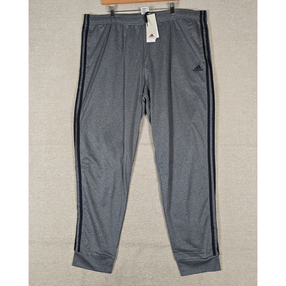 Adidas Mens M Tricot Pant Gray Legend Ink Melange 3XLT IQ3498 Joggers Big & Tall